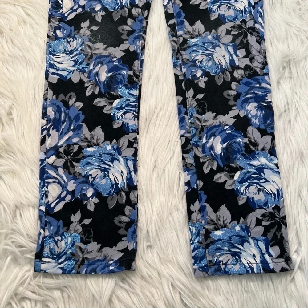 The Children's Place Jegging Black Blue Floral